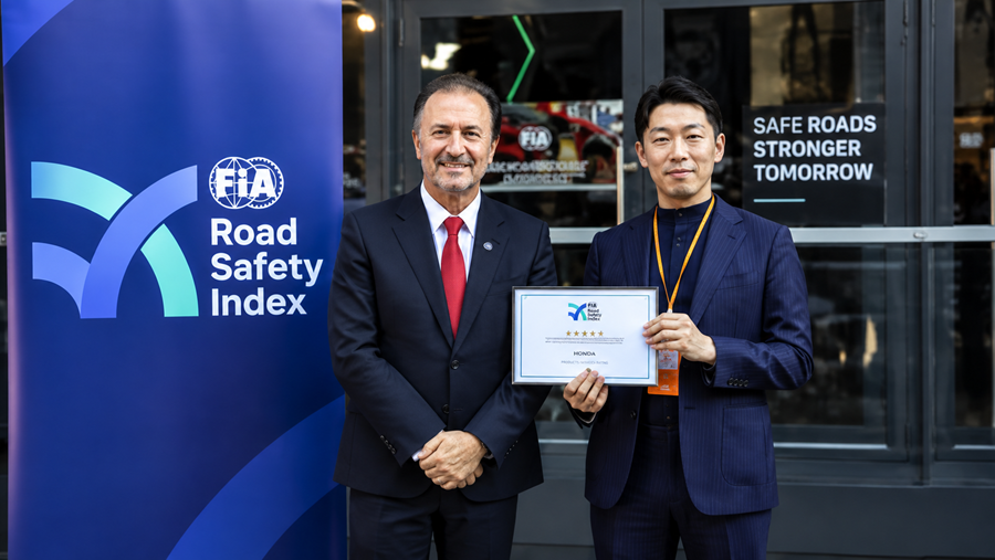 Wereldprimeur: Honda haalt 5 sterren op nieuwe FIA Road Safety Index