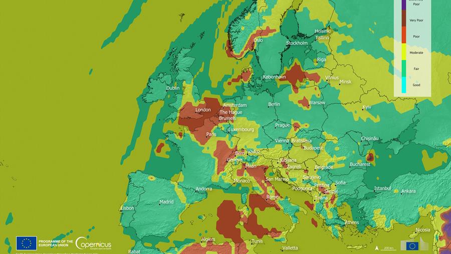 Helft van Europa blootgesteld aan schadelijke ozonniveaus