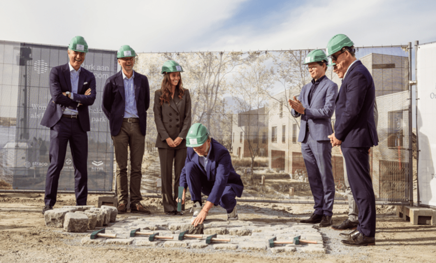 Eerste steen Park aan de Stroom: 625 woningen en 8 ha publiek park