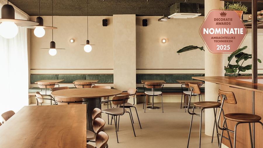 Kalkstuc brengt warme ziel in restaurantinterieur