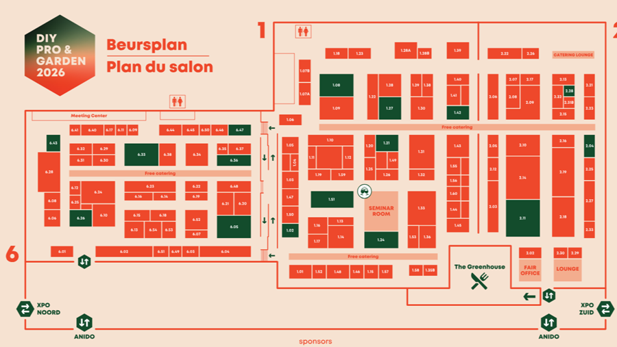 DIY, PRO & GARDEN 2026: beursplan & exposanten